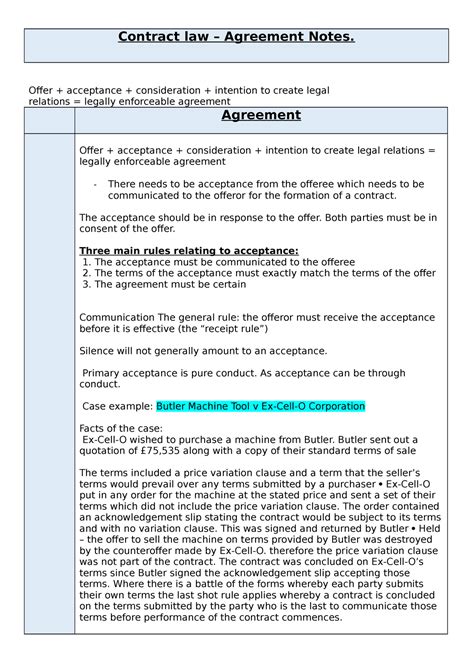 legal rules of acceptance
